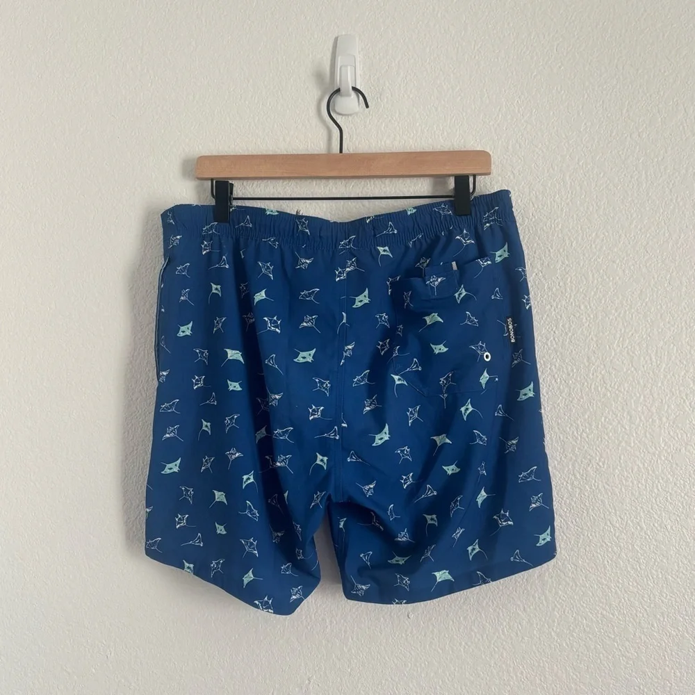 Bonobos Men Size Medium Blue Riviera Stingray Print Swim Trunk Shorts 7